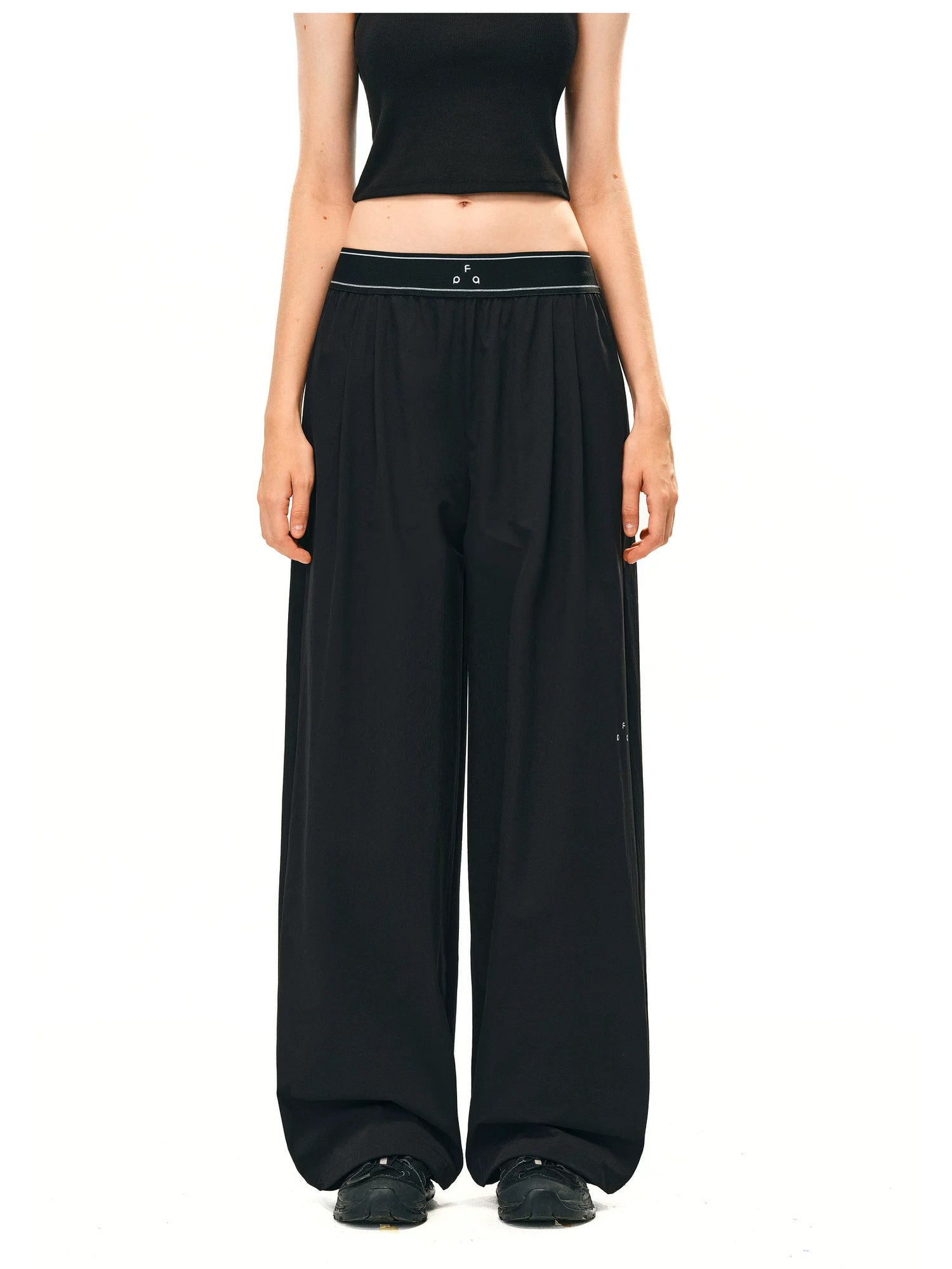 FPA High-Waist Quick-Dry Wide-Leg Pants - Black 2