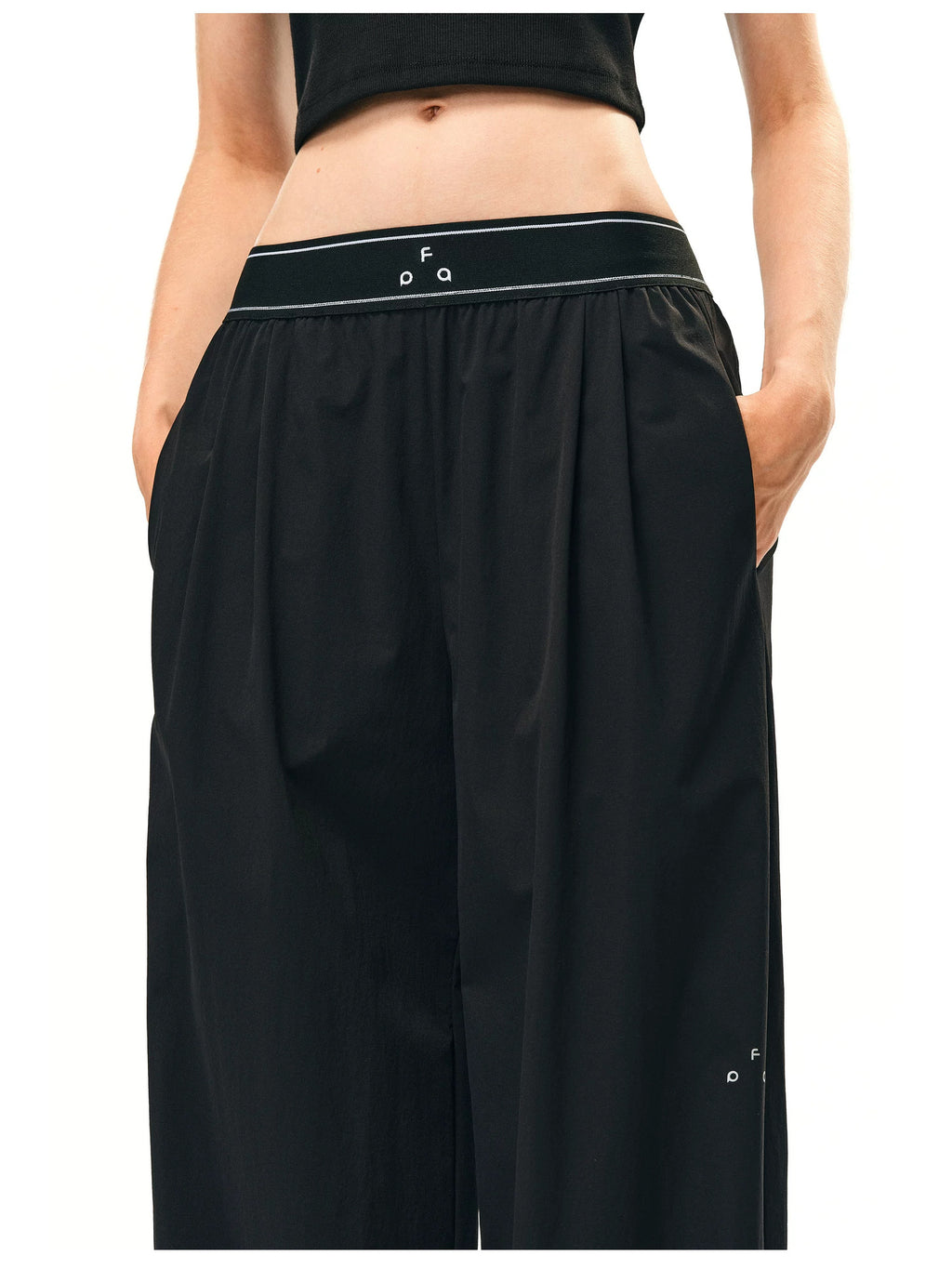 FPA High-Waist Quick-Dry Wide-Leg Pants - Black 5