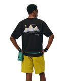 Mountain Pattern Printed Short Sleeve