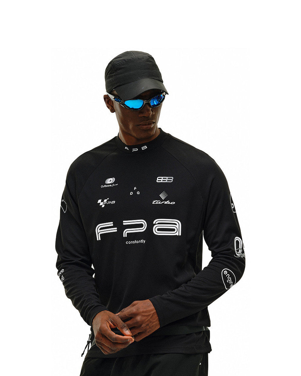 Racing Printing Turtleneck Base Long-Sleeve T-shirt
