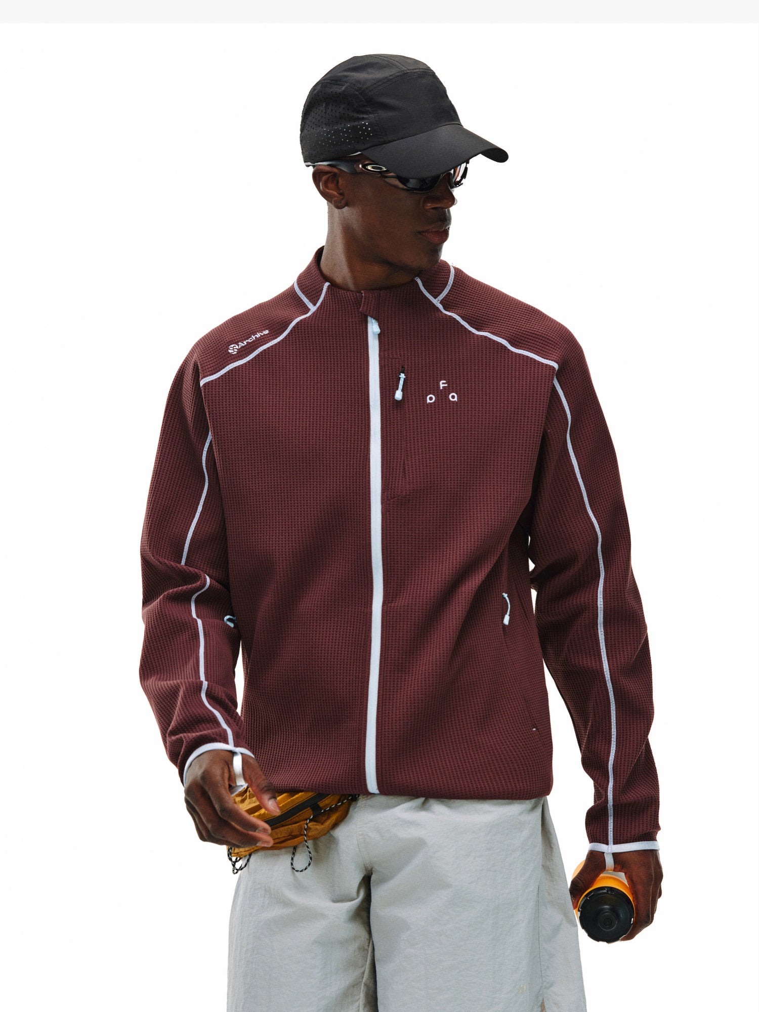 Sports Contrast Color Bright Line Coat
