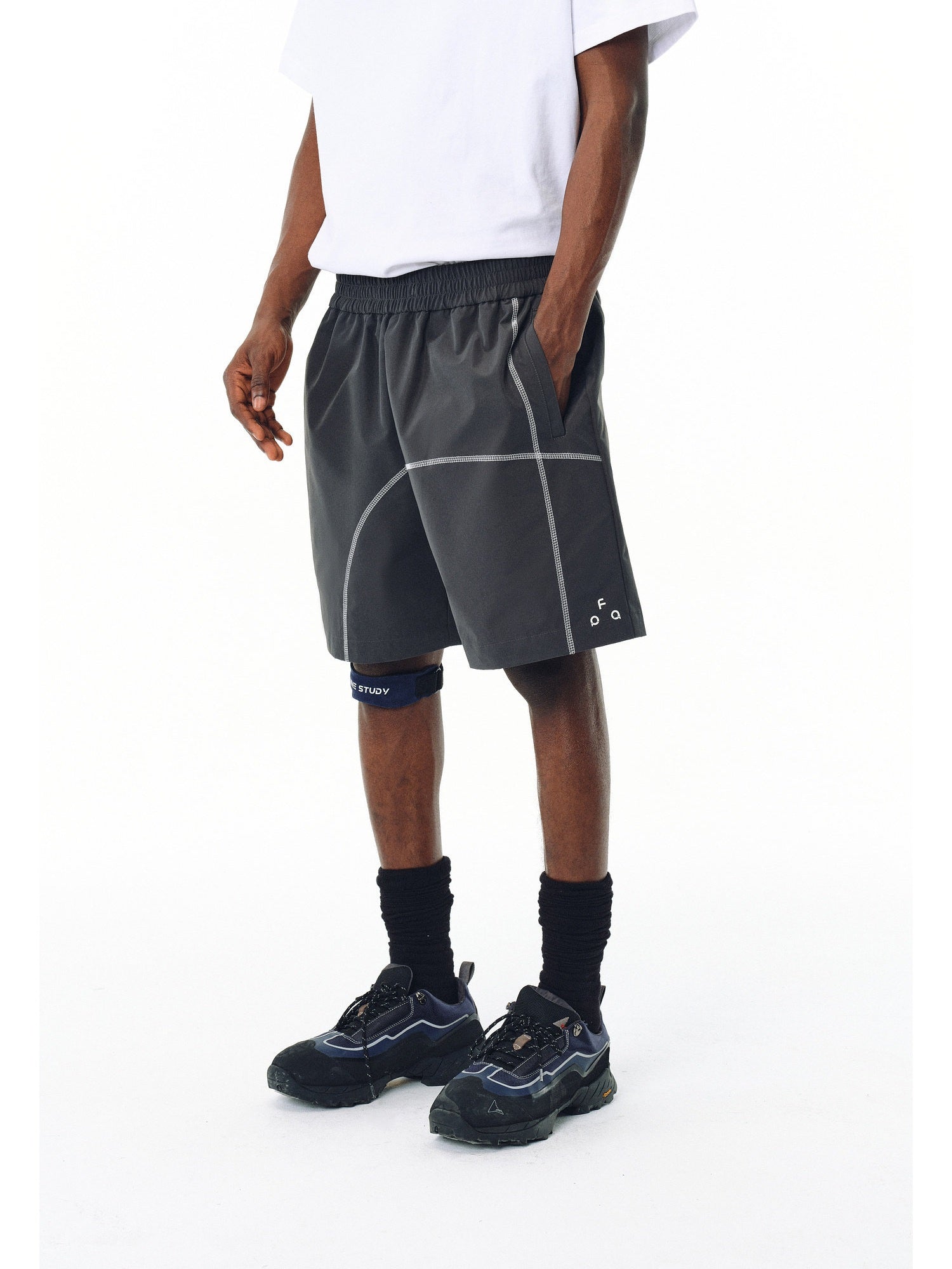 Contrast-Stitch Lightweight Training Shorts