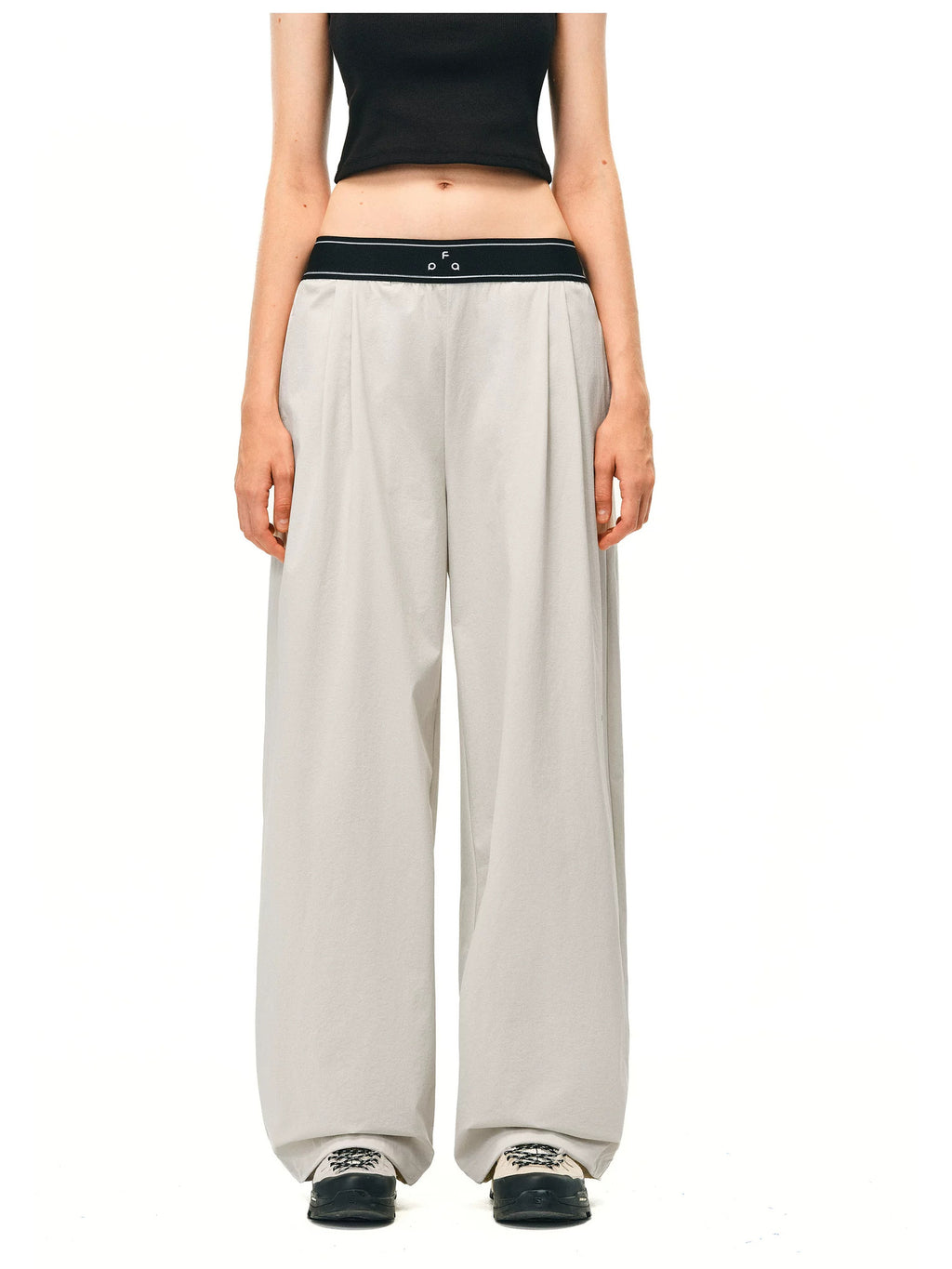 FPA High-Waist Quick-Dry Wide-Leg Pants - Grey 2