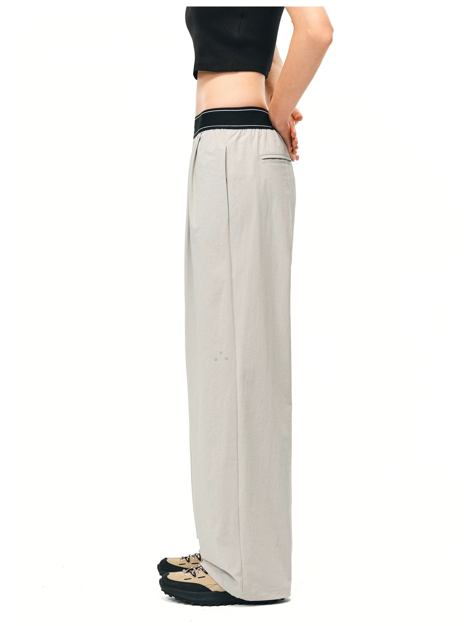 FPA High-Waist Quick-Dry Wide-Leg Pants - Grey 3
