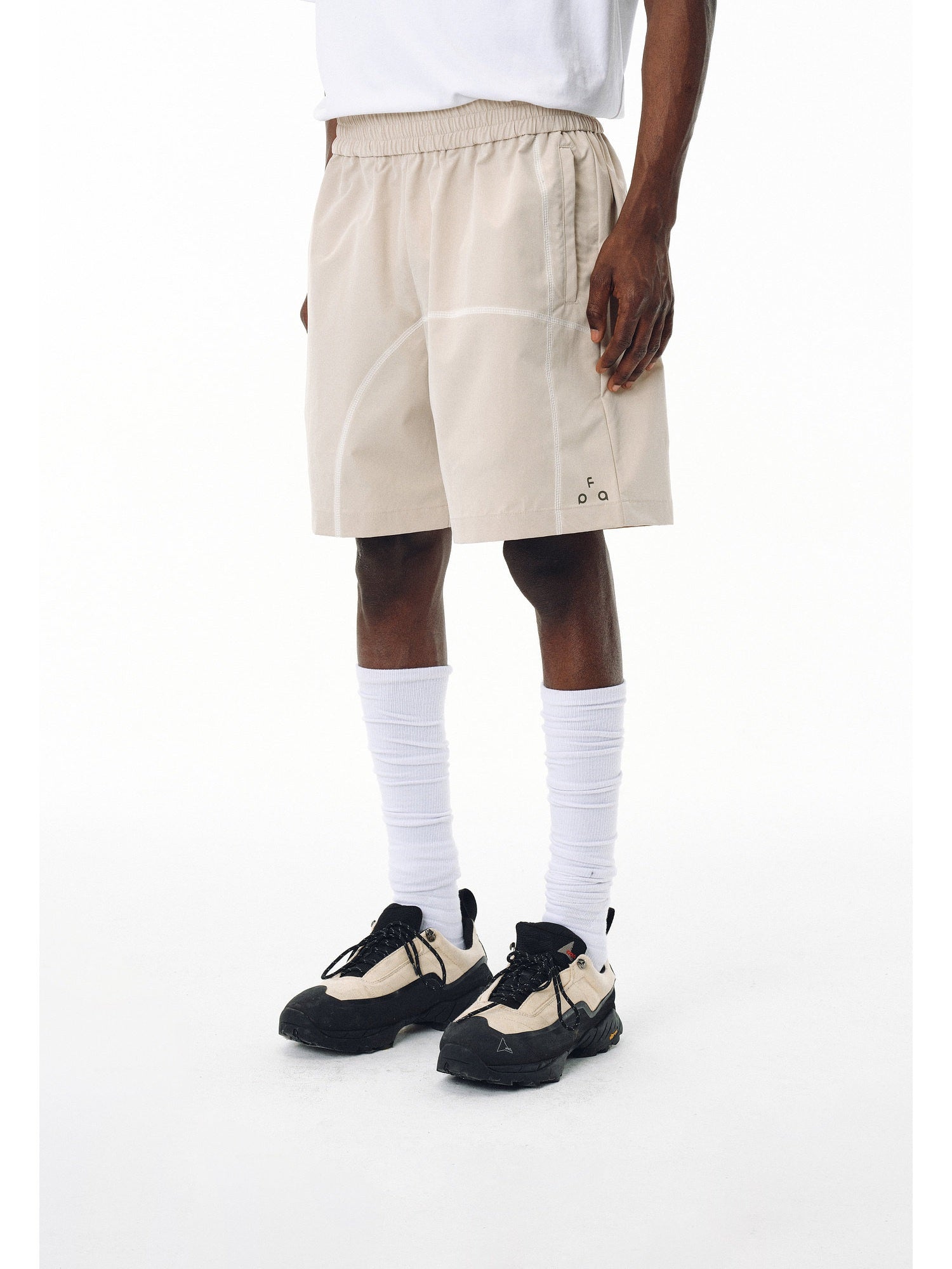 Contrast-Stitch Lightweight Training Shorts