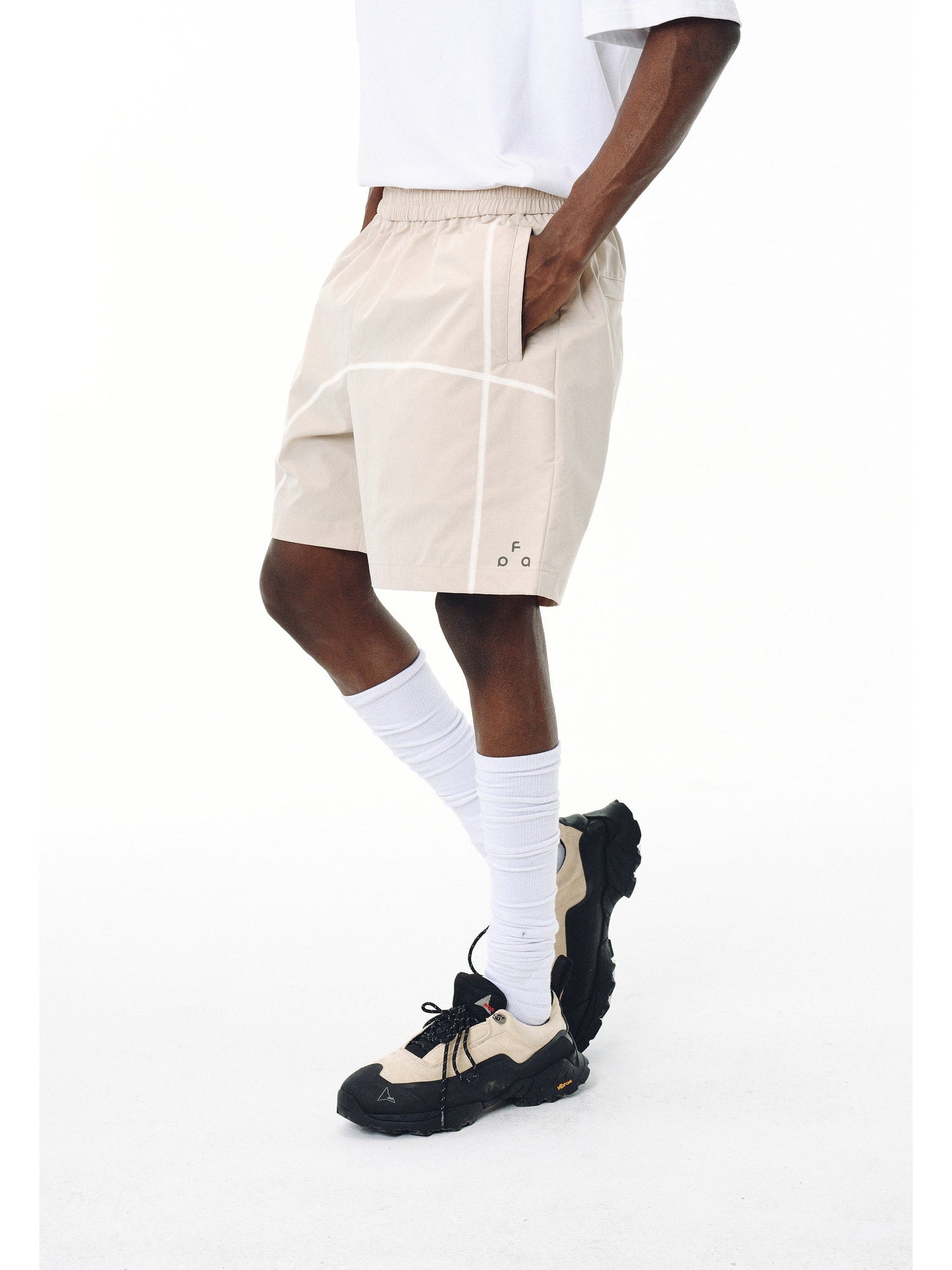 Contrast-Stitch Lightweight Training Shorts
