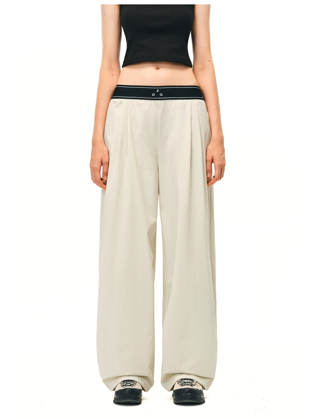 FPA High-Waist Quick-Dry Wide-Leg Pants - Off-White 2