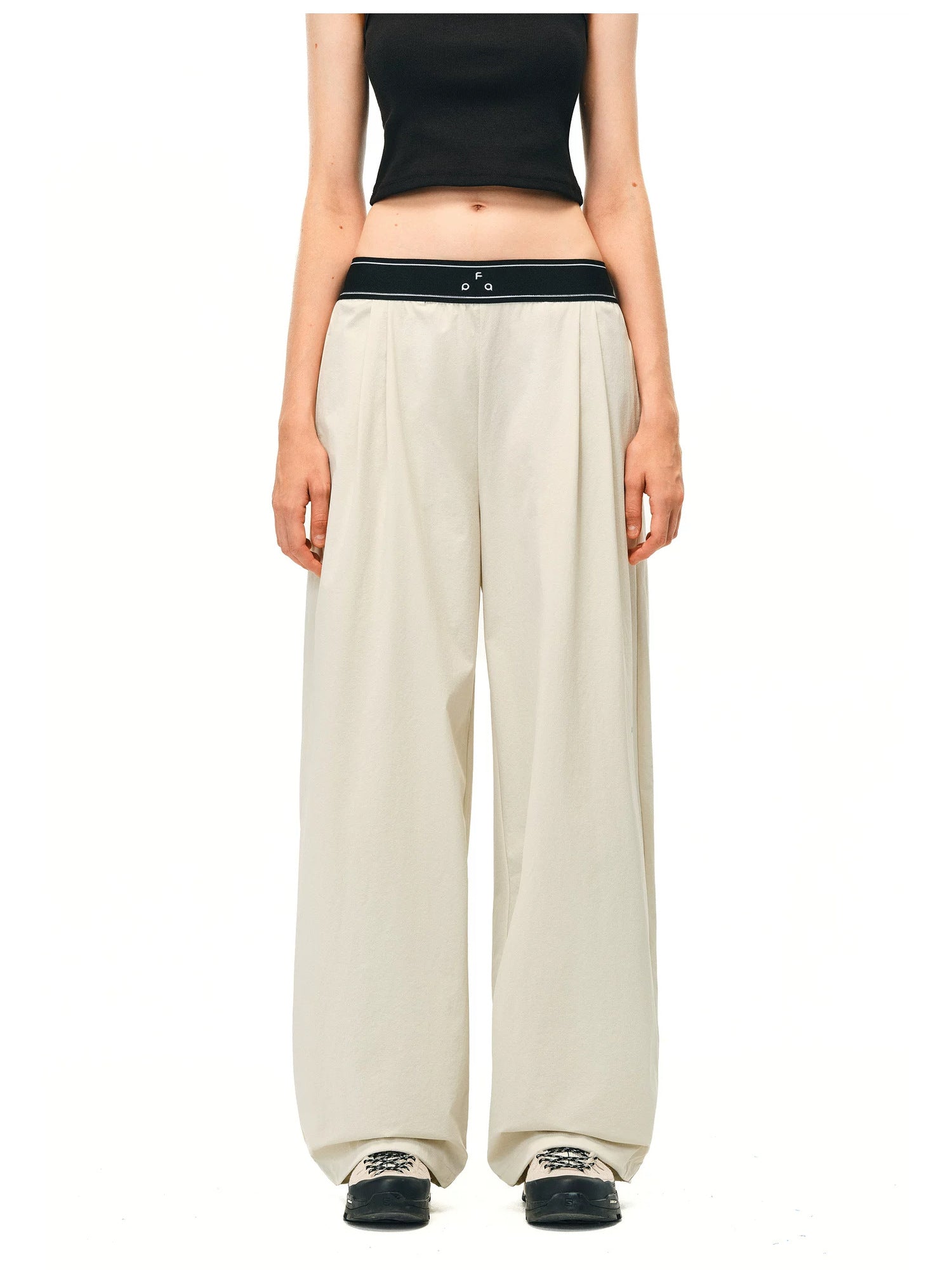 FPA High-Waist Quick-Dry Wide-Leg Pants - Off-White 2