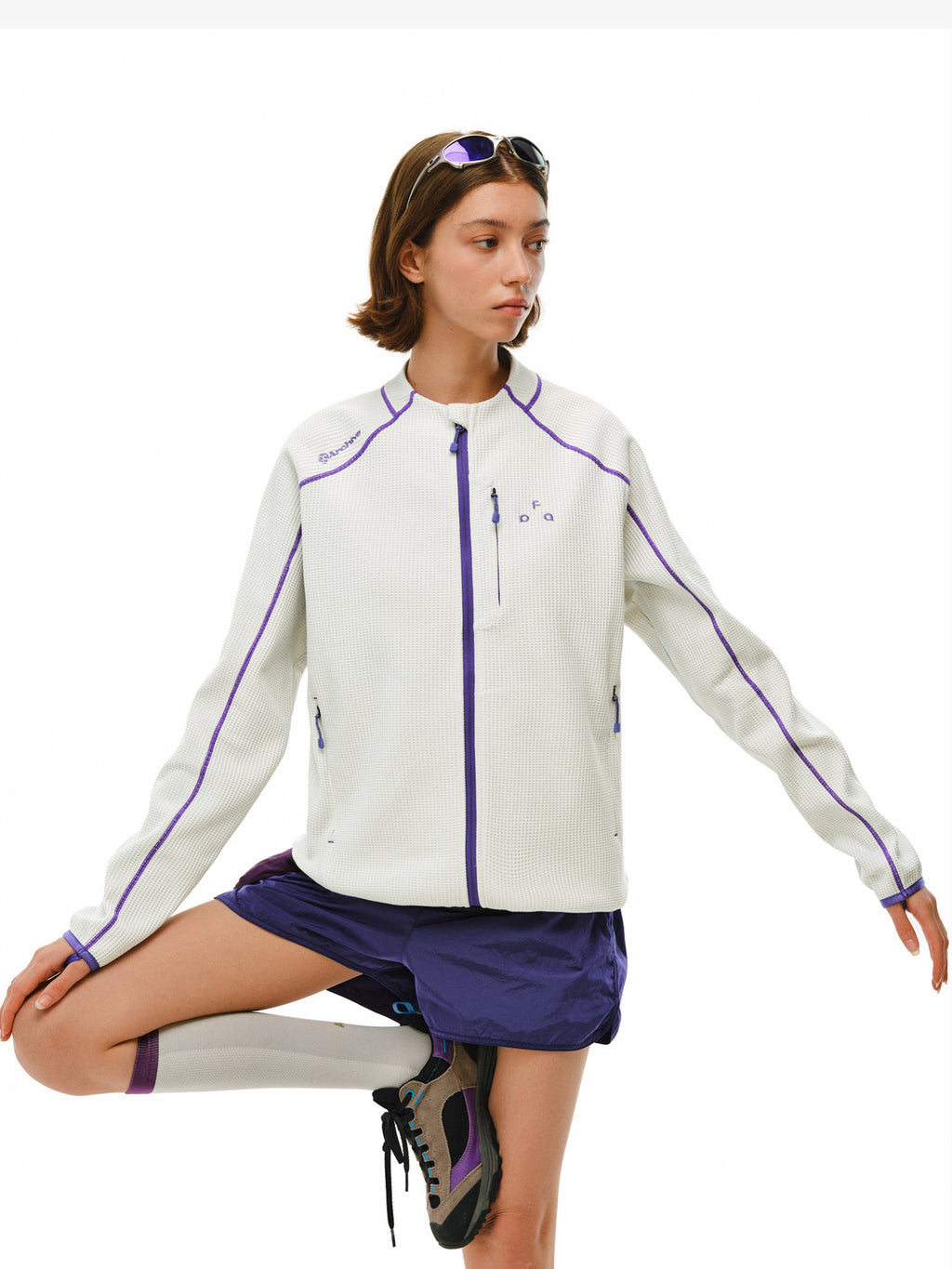 Sports Contrast Color Bright Line Coat