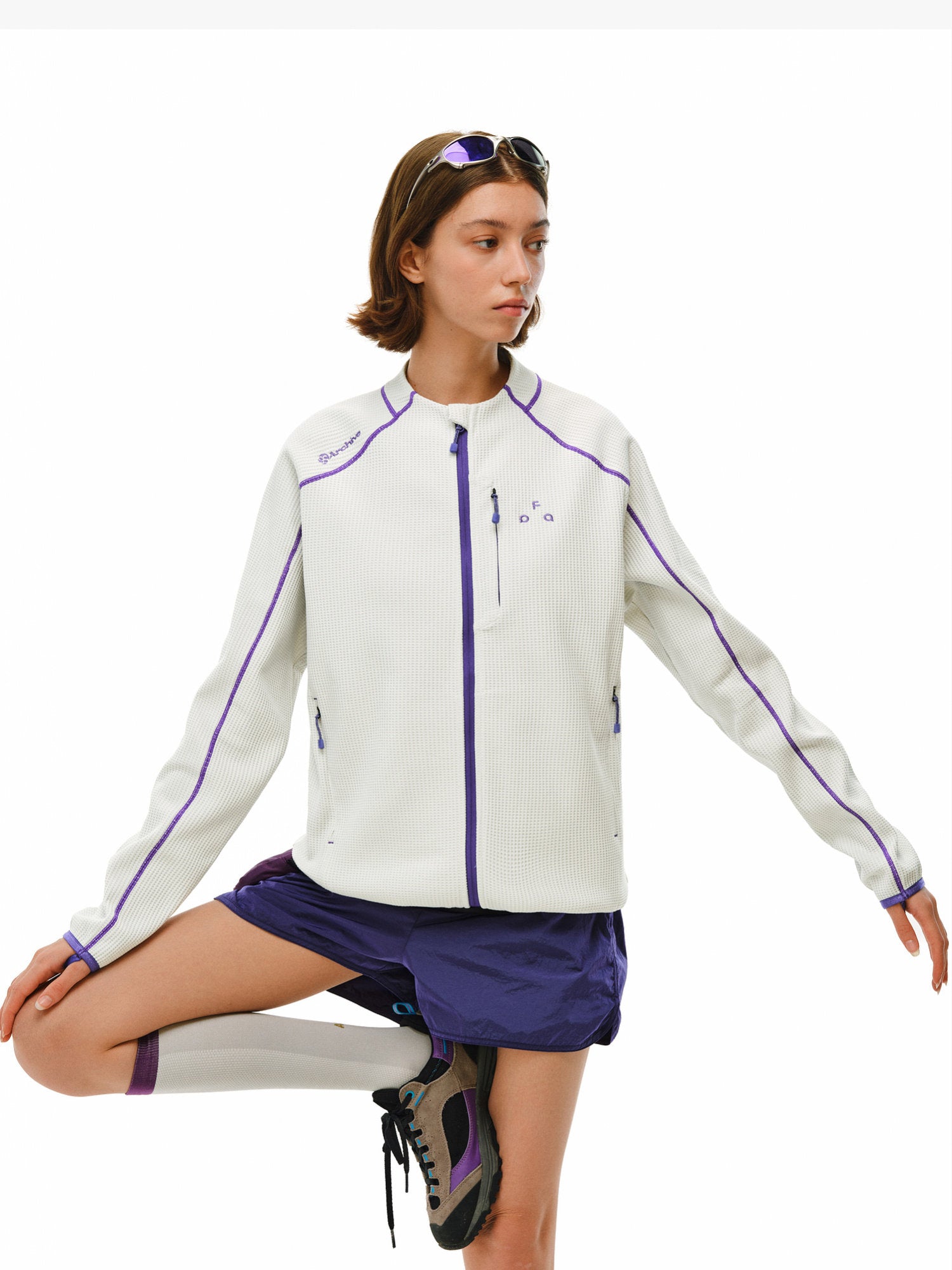 Sports Contrast Color Bright Line Coat