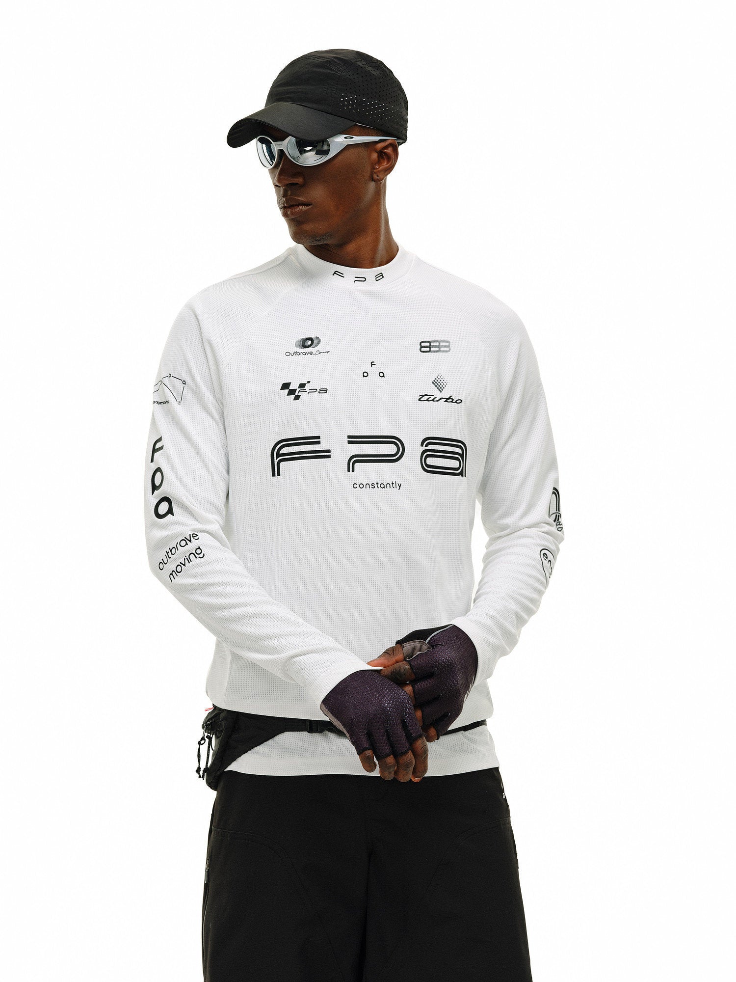 Racing Printing Turtleneck Base Long-Sleeve T-shirt
