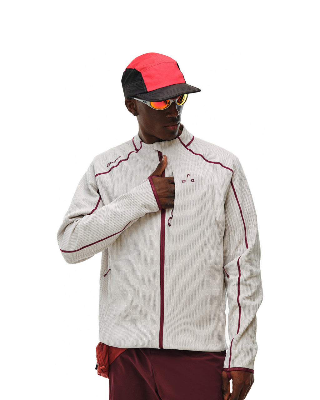 Sports Contrast Color Bright Line Coat