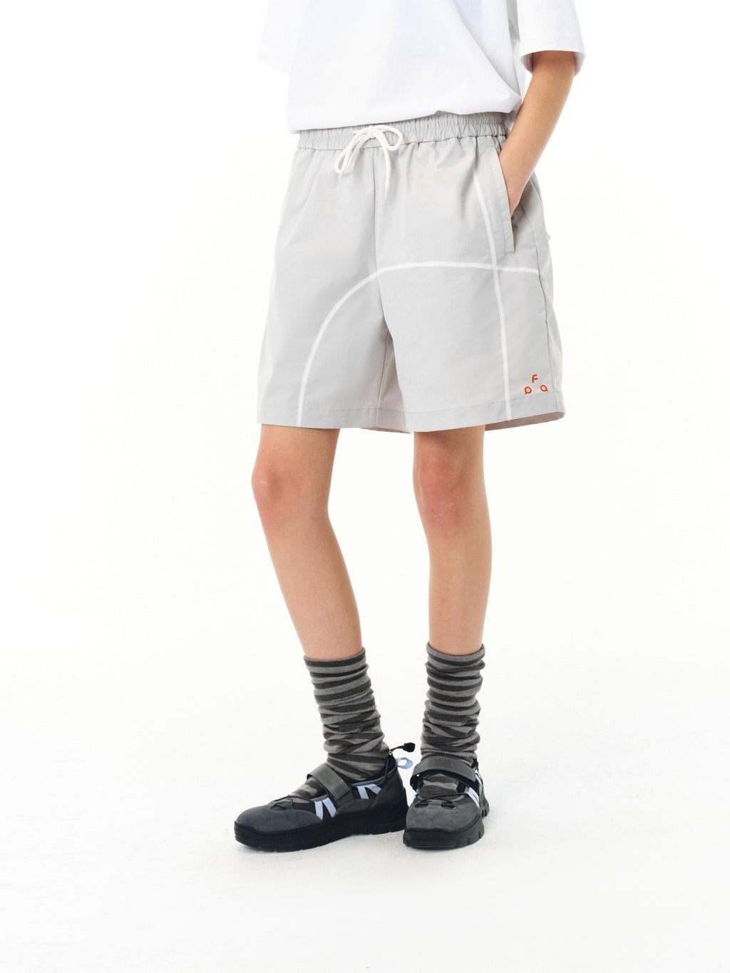 Contrast-Stitch Lightweight Training Shorts