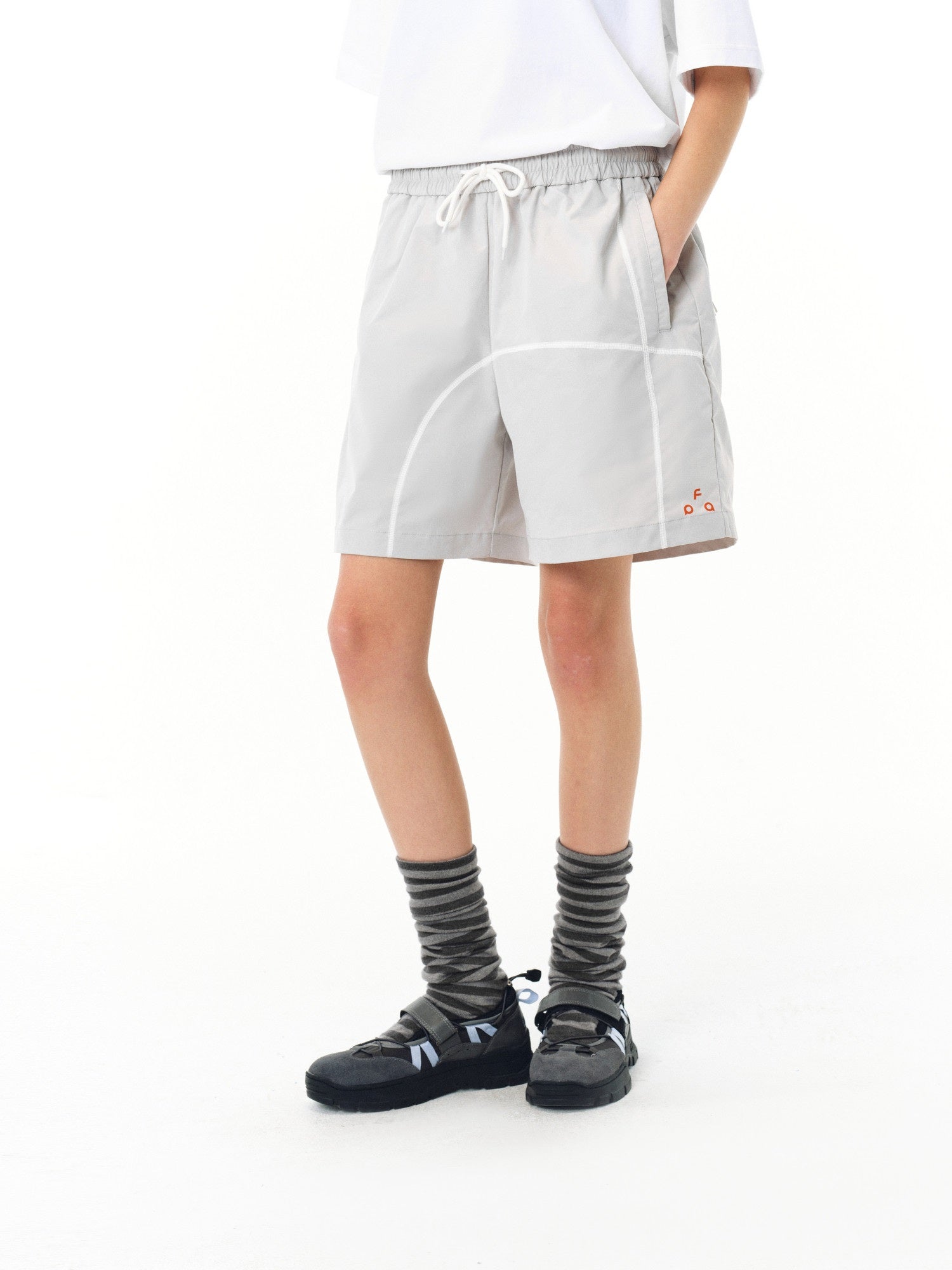 Contrast-Stitch Lightweight Training Shorts