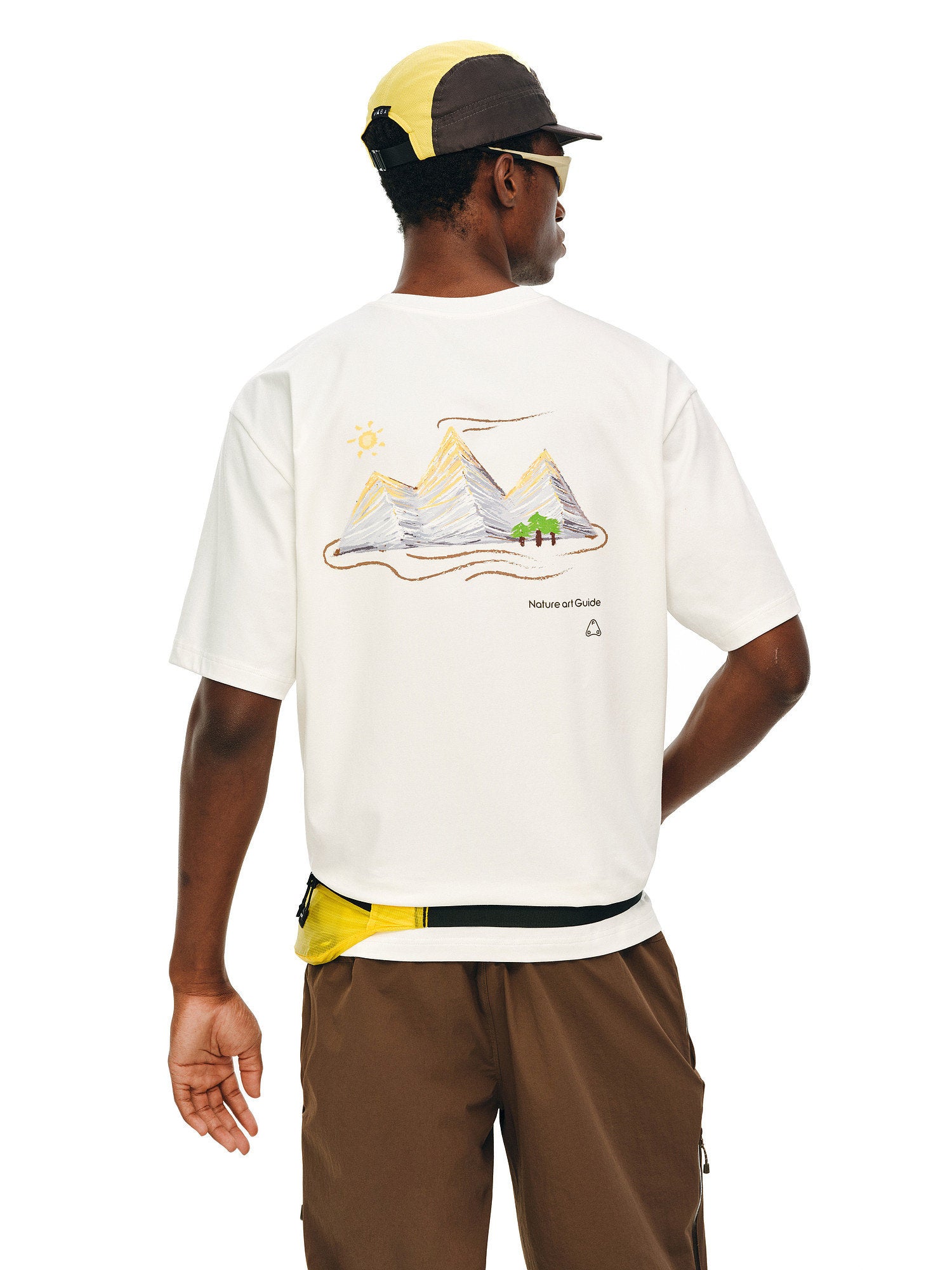 Mountain Pattern Printed Short Sleeve